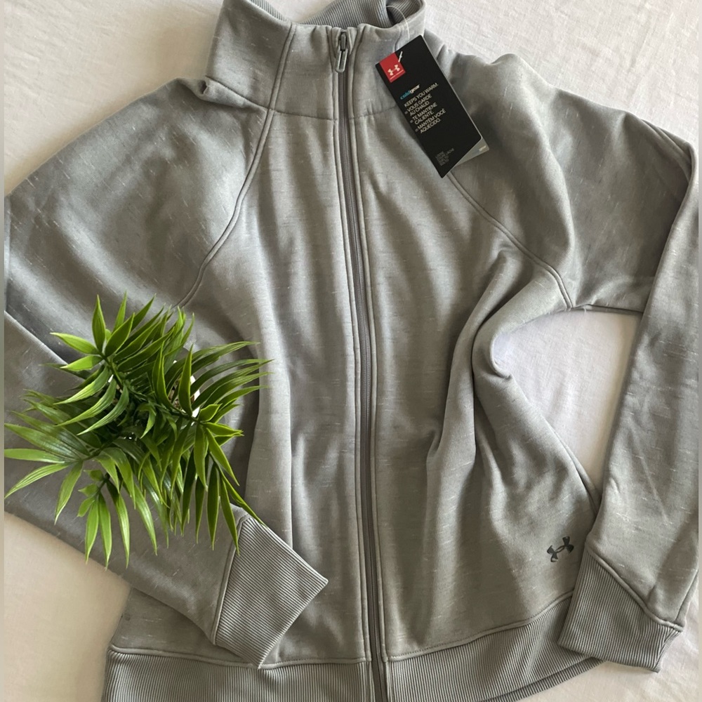 NWT Under Armour Cold Gear Full Zip Gray Jacket